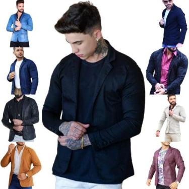 Imagem de Blazer Masculino Esporte Fino Slim Fit Elastano - Debatt Jeans, M, 56k