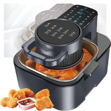 Imagem de Fritadeira Sem Óleo Air Fryer,fritadeira de ar visível 5 em 1, 8 menus predefinidos,grande capacidade de 9 litros,memória de desligamento com tela sensível ao toque holográfica