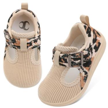 Imagem de Pantufas infantis para meninas, meninos, mocassins, confortáveis, para uso interno e externo, sapatos de caminhada descalços, Spleopard, 22