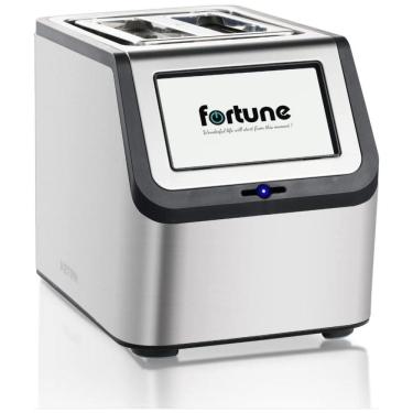 Imagem de Torradeira Elétrica 2 Fatias em Aço Inoxidável com Painel Digital, Touchscreen e Configurações Automáticas, 110V 1400W, KETIAN, Prata