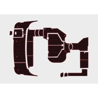 Imagem de HRTNMC Adequado para 1999-2002 Cruiser Yachts 4270 Express Cockpit plataforma de natação 1/4 "6 mm EVA Floor - (preto sobre vermelho)