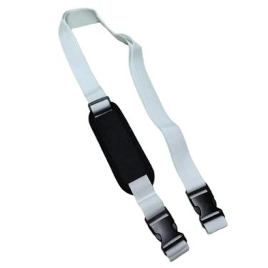 Imagem de IEUDNS Alça de transporte para cadeira de praia com ombreira Alça de transporte versátil e resistente para equipamentos esportivos de praia, Branco