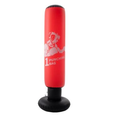 Imagem de DIMAR GARDEN Saco de pancadas inflável para crianças, saco de boxe de 164 cm para prática de karatê e taekwondo, vermelho