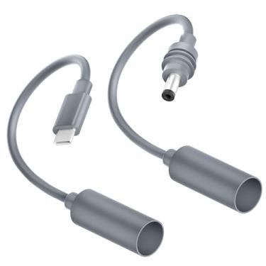 Imagem de Gunovy Starlink Mini adaptador de cabo de alimentação CC 20 cm USB C fêmea para DC macho para cabo de extensão Starlink Mini DC 5,5 x 2,1 mm DC fêmea para adaptador macho tipo C para cabo Starlink