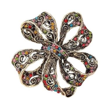 Imagem de Broches de Arco com Strass Brilhantes - Acessório de Festa Unissex, MÁ