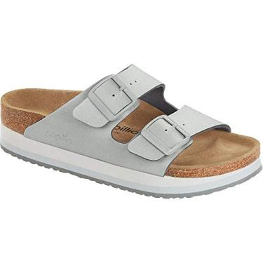 Imagem de Sandália feminina Birkenstock Arizona grossa, Icy Metallic Mineral Birko Flor, 7-7.5 Narrow