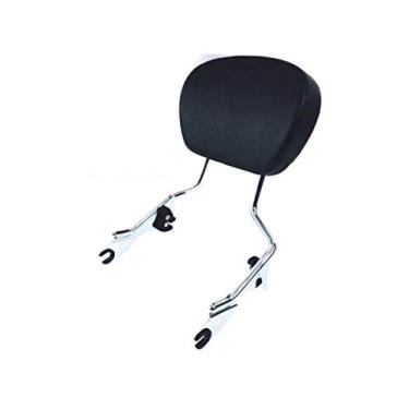Imagem de Destacável Alto Cromado Sissy Bar Encosto Traseiro Vertical e Almofada de Passageiro Harley Street Glide Road King H-D # 52627 09A HD 52886-98D Altura Padrão Destacáveis Liberação Rápida Touring 2014