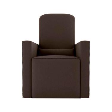 Imagem de Poltrona De Amamentação Com Balaço E Puff Premium Annecy Matrix Suede Marrom