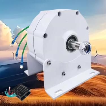 Imagem de 220V,HYZHANHONG 10000W Pequeno Gerador de Ímã Permanente Alternador Ac Low RPM 600R/Min para DIY Sua própria turbina eólica horizontal (branco)