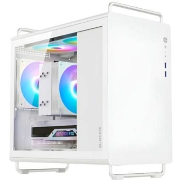Imagem de Gabinete Gamer Branco 5x Fans RGB Lateral em Vidro Compatível Placa Mãe Micro-ATX e Mini-ITX