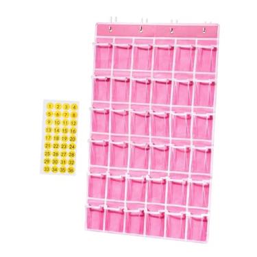 Imagem de ＫＬＫＣＭＳ Organizador de bolso para cartas de bolso para sala de aula, multifuncional para pendurar na parede ou na porta, organizador para pendurar sala de