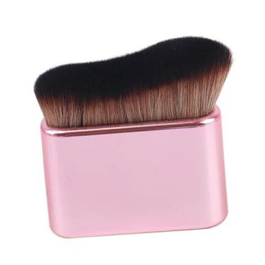 Imagem de Kokiya Pincel para base líquida em pó facial Pincel para maquiagem corporal Cerdas macias em formato de onda para base líquida, Roxo Rosa