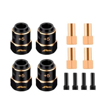 Imagem de NMNRC 4PCS +5mm Wider Brass Wheel Hex Hub Lock Nut Kit for 1/18 TRX4M & TRX4M High Trail RC Car Series Upgrades Part