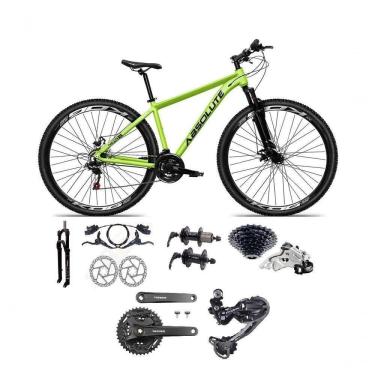 Imagem de Bicicleta Aro 29 Absolute Nero 5 Câmbios Shimano Deore E Altus 27v Freio Hidraulico Garfo C/trava -verde Tam.17