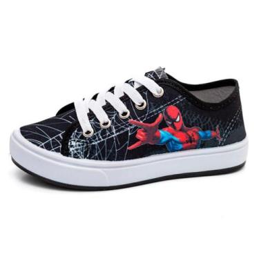 Imagem de Tenis Ortobessa Casual Spider Man, 27/8, Preto, Vermelho