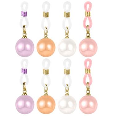 Imagem de AccGin Clipes modernos feitos à mão, sem piercing, joia corporal ajustável com contas e halteres multicoloridos de silicone de 8 mm, aparência de piercing falso confortável para uso diário, conjunto