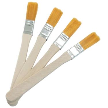 Imagem de Unlorspy 12 pincéis de pintura duráveis de 12 cm, ferramenta de pintura de cerdas macias, pincéis pequenos, ferramenta de pintura de cerdas de nylon para paredes/retoque/armários/cercas