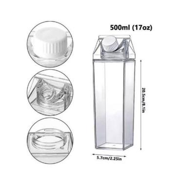 Imagem de Garrafas 500Ml Acrílico Tampa Vedada E Entrada Ar. Design