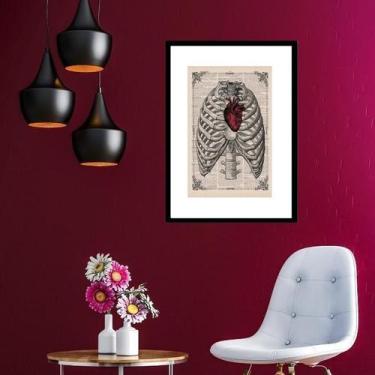 Imagem de Quadro Coração Dentro Do Peito - 60X48Cm - Quadros On-Line