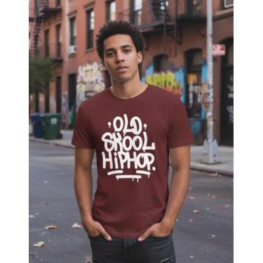 Imagem de Camiseta Hip Hop Rap Grafite Old Scool Masculina - BLACKCHIC, Marrom, 
