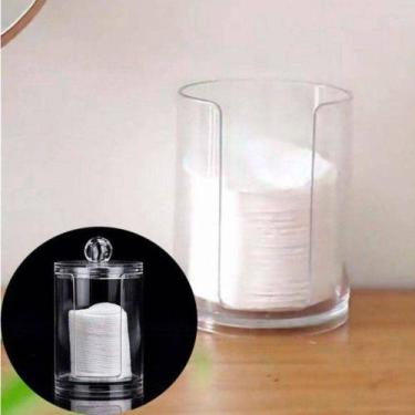 Imagem de Pote Para Discos de Algodão e Hastes Flexíveis com Tampa - TOP RIO