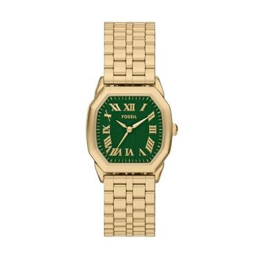 Imagem de Fossil Relógio feminino Harlow de aço inoxidável dourado com três ponteiros (modelo: ES5451)