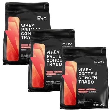 Imagem de Kit 3X Whey Protein Concentrado - 1800g Refil Sem Sabor - Dux Nutrition-Masculino