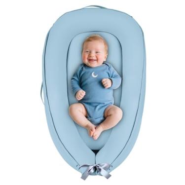 Imagem de Espreguiçadeira, travesseiro para recém-nascidos de 0 a 24 meses, ninho macio e respirável premium, espreguiçadeira para bebês meninos e meninas, espreguiçadeira portátil para viagens e casa.