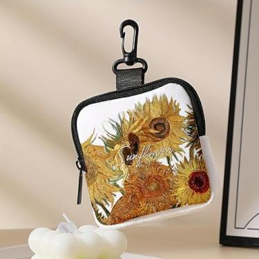 Imagem de Porta-chaves mini porta-moedas, bolsa multifuncional para chaves, moedas, fone de ouvido, batom, porta-cartões, organizador de cabos de dados, bolsa com zíper, acessórios para bolsa de cachorro com