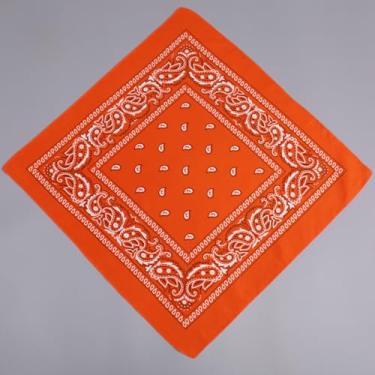 Imagem de Bandana de poliéster floral de caju vintage laranja unissex moda para ciclismo ao ar livre, estilo hip hop, presente moderno, roupa casual, acessórios de viagem para homens, mulheres e adultos