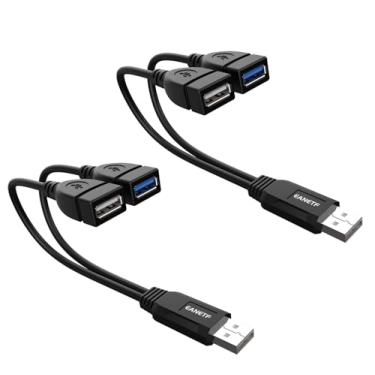 Imagem de Cabo divisor USB 3.0 Eanetf Fêmea para USB duplo macho, 2 unidades