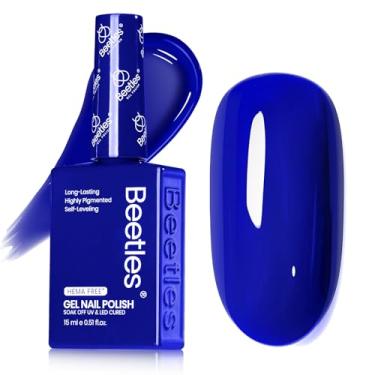 Imagem de Esmalte de gel azul-escuro Beetles – 15 ml em tamanho real azul real livre de gel de inverno, arte de unhas, salão de manicure, faça você mesmo, garrafa colorida, presente para mulheres
