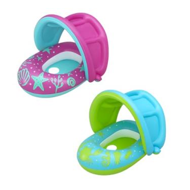 Imagem de Boia Brinquedo Bote Inflável Infantil Caranguejo Verde em PVC 6 a 18 Meses – Ideal para Piscina, Praia e Viagens (Verde)