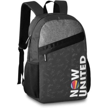 Imagem de Mochila Escolar de Costas Juvenil Now United Unissex Clio, cinza
