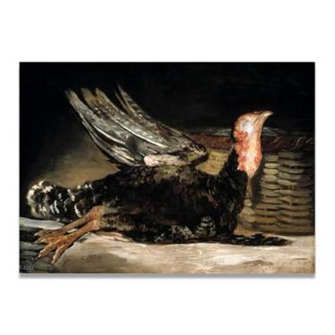 Imagem de LKXGRRSFG Dead TurkeyFrancisco De Goya Impressão em tela romântica espanhola - Obra-prima do influente pintor romântico 80 x 112 cm sem moldura