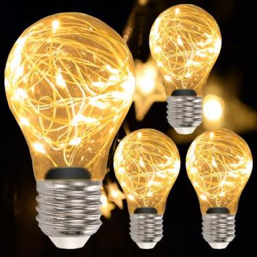 Imagem de Lâmpada decorativa HOWORR 2W LED Fairy Warm White, pacote com 4