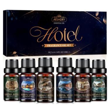Imagem de Conjunto de óleos essenciais Aeshory 6x10ml Luxury Hotel Scents
