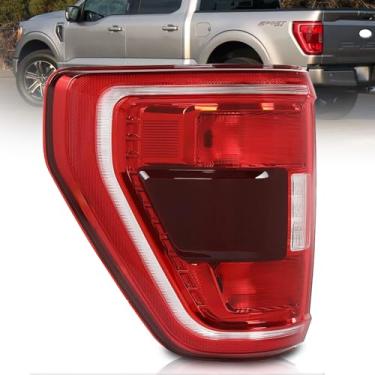 Imagem de Luz traseira de halogênio com ponto cego adequado para Ford F150 XLT TREMOR 2021-2023, lâmpada de freio traseira de substituição do lado esquerdo do motorista ML3Z13405C (módulo não incluído)