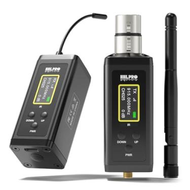 Imagem de HHLPRO Sistema de monitor intra-auricular UHF sem fio com antena, 902-928 MHz, sistema IEM de 50 canais, alcance de 260 pés, receptor transmissor Beltpack, monitoramento intra-auricular para igreja