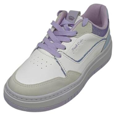 Imagem de Tenis Infantil Menina Dia a Dia Elegante Glitter Pink Cats