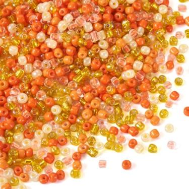 Imagem de 100 g 4 mm contas de semente de vidro 6/0 opacas transparentes cores internas tubo redondo pônei contas espaçadores para pulseira faça você mesmo, colar, brincos, artesanato para fazer joias, laranja