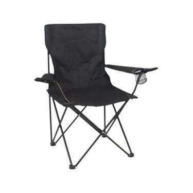 Imagem de Cadeira De Praia – DobráVel, Com Suportes Para Copos E Bolsa De Transporte(Preto)