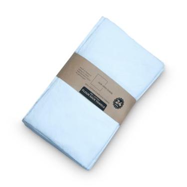 Imagem de Dark White Brands Toalhas de saco de farinha premium – Algodão altamente absorvente, sem fiapos e durável – Perfeito para cozinha, assar, bordar e limpar – 100% algodão e lavável na máquina – 71 x 71