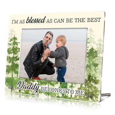 Imagem de Porta-retrato para papai, presentes para o dia dos pais, Best Daddy Belongs To Me, porta-retratos de acrílico para pai, papai, presente de aniversário, Natal, Ação de Graças, presentes de filha e