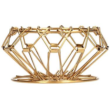 Imagem de Jopwkuin Copo de Filtro Dobrável de Aço Inoxidável Dourado para café Gotejador Fácil de Usar para Acampamento Em Escritório Doméstico