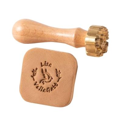 Imagem de Carimbo de cerâmica personalizado ferramenta de cerâmica e sabão com seu logotipo molde de latão carimbo de argila para artesãos assinatura (2,5 cm)