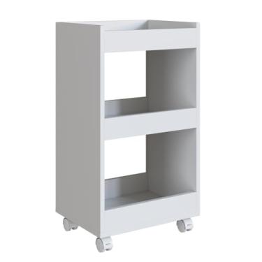 Imagem de Armário Buffet Multiuso com Prateleira e Escrivaninha para Quarto Cozinha e Escritório (Branco)