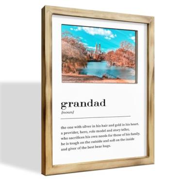 Imagem de WKYAER Porta-retrato para vovô, porta-retrato 20 x 25 com definição de avô, presente de aniversário para vovô, dia dos pais, presente de Natal ou ação de graças para o vovô, decoração de casa rústica