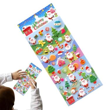 Imagem de Autocolantes de Natal 3D - Adesivos DIY Festivos para Decoração - Decalques Estéticos 3D,Para Scrapbooking Capa De Telemóvel Diário Portátil Artesanato Crianças Adultos