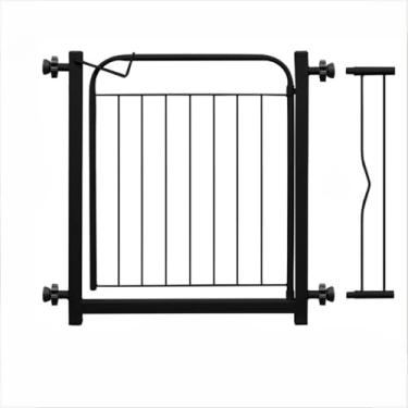 Imagem de Portão de Segurança e Grade Ajustável para Cachorros - Altura Fixa com Largura Regulável para Proteção de Pets (1 Portão Preto frete Gratis)